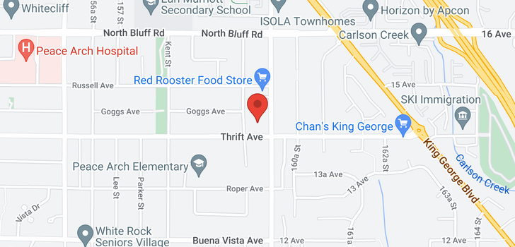 map of 219 15991 THRIFT AVENUE